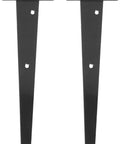 Built Like A Tank Heavy Duty T Shape Triangular Door Hinge With Ball Bearing Core and Offset Six Screw Holes from side angle.