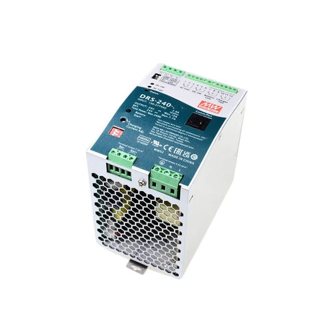 240W 24V 7.7A Switching Power Supply for DIN Rail UPS and Security Alarm Systems With MODBUS Built In High Efficiency 92 Percent AC DC Converter Battery Charging and Status Monitoring TS 35 Mounting, metal case