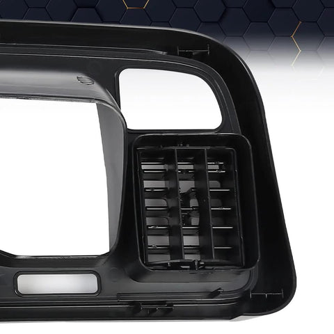 PIT66 black Dodge Ram radio trim panel surround with radio opening and vent grid
