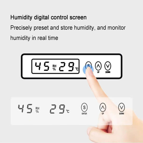 Humidity digital control screen on Top Tier 3D Printer Filament Dryer Box With Smart Auto Humidity Control And Zap Ptc Heating for two spools.