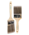 Paint Brush Set Two Pack With A Three Inch Flat Brush And Two And A Half Inch Angle Sash Brush For Cutting In Walls, Great For Home Diy Projects, Budget Friendly, High Quality Bristles And Ergonomic Handle