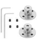 4 Pack 5mm Flange Shaft Couplings For RC Motors with mini hex wrench and screws, rigid flange shaft coupler, DIY model projects
