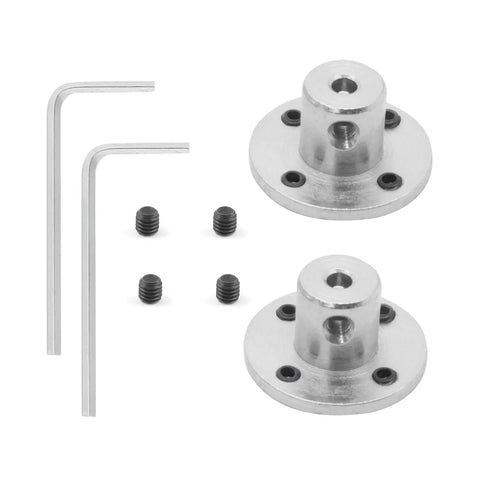 4 Pack 5mm Flange Shaft Couplings For RC Motors with mini hex wrench and screws, rigid flange shaft coupler, DIY model projects
