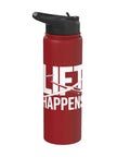 Red Sailplane Pilot Insulated Stainless Steel Water Bottle For Glider Enthusiasts And Flight Crew Keeps Drinks Cold Or Hot