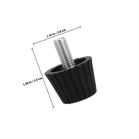 Adjustable Furniture Leveling Feet Set for chairs, tables, desks, and sofas with screw-in design, dimensions shown