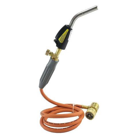 Heavy Duty Professional MAPP Gas Brazing Torch With Extra Long Hose For Serious Plumbing Pipe Welding And No Sweat Soldering Projects Built Like A Tank For HVAC And Backyard Grilling