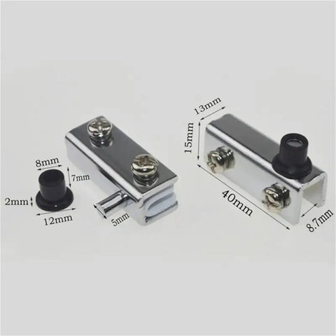 Two Pack Glass Door Pivot Hinges For Cabinets Wardrobes TV Cabinets And Bookcases Silver Clamp Clip Hardware Durable And Easy To Install