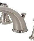 Duchess Widespread Bathroom Faucet With Plastic Pop Up Drain Brushed Nickel Finish Solid Brass Build 8 To 16 Inch Deck Mount 3 Hole Install