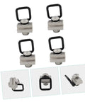 Heavy Duty D Ring Tie Down Anchors Bolt Directly To Truck Bed Rails Or Boat Trailers, stainless steel, drop-in design, set of four.