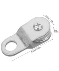Twelve Piece 6mm Rope Guide Pulley Blocks For Outdoor Use With Swivel Cable Lifting Rollers, Workhorse For Hanging Loads, Rigging, And Material Handling, Durable Wheel Bearing System For Smooth Sliding, silver metal pulley block 6.6cm