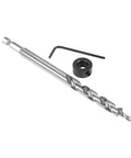 Professional 38 Inch Depth Stop Collar With Hex Shank Twist Step Drill Bits Kit Perfect For Kreg Manual Pocket Hole Jig Woodworking And Drilling Tools That Are Tough As Nails silver drill bit with depth stop collar and hex key