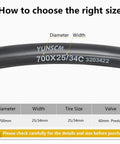 Heavy Duty 700C Bike Inner Tubes 25C To 34C 622 Presta Valve 2 Pack Ultra Durable Puncture Resistant Tubes sizing guide image