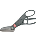 12 Inch Offset Aluminum Hand Snips for Sheet Metal with ergonomic grip shown from side, designed for fast cuts and superior maneuverability.