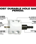 Awesome Milwaukee Style Hex Shank Hole Saw Kit With 9 General Purpose Cutting Bits Made From Tough 8 Percent Cobalt For Extra Wear Resistance And Rip Guard Teeth Plus Plug Jack For Fast Debris Removal On Any Hardwood Or Metal Job, hole saw with quick change arbor