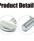 Close-up of 20 Pack Zinc Plated Carbon Steel Thumb Screws 1/4 Inch 20 Thread by 3/4 Inch Knurled Knob Bolts detailing head and threads.