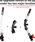 Pro Grade Fuel Filler Hose Kit With Ball Valve Tank Hose And Upgraded Hose Bender, includes red valve and black bender.