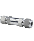 Inline 304 stainless steel fire-rated gas valve with compression fittings for 1/8–1 in and 3–32 mm tubes