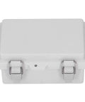 Rugged ABS Electrical Enclosure With Hinged Cover And Stainless Steel Latches For Indoor And Outdoor Industrial Use 100x150x70mm