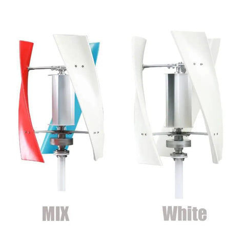 Powerful 10000W Vertical Wind Turbine For Home Use 48V Output With MPPT Controller 3 Blade Windmill; Mix and White models