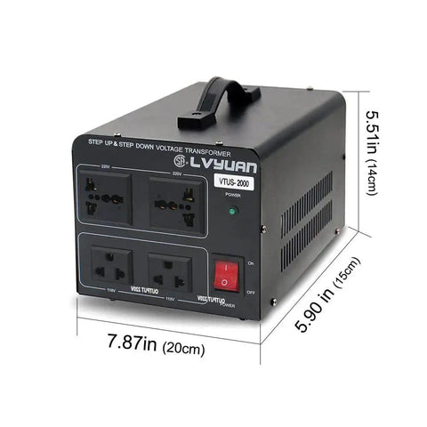 Voltage Transformer Converter 2000 Watt Step Up And Step Down Power Adapter From 110 To 120V To 220 To 240V And Back