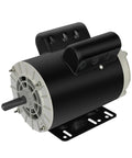 Heavy Duty 5 HP Single Phase Electric Motor With 3450 RPM 56 Frame 208 230V Five Eighths Inch Shaft Rolled Steel Shell 60 Hz