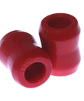 Energy Suspension 9.8107R red rubber hourglass shock eye bushings, 5/8-inch, automotive suspension, pair