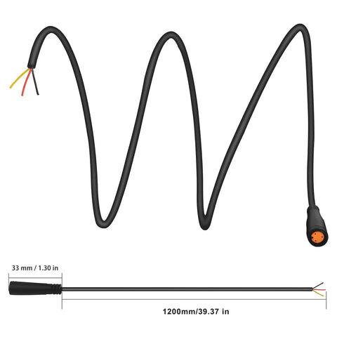 Waterproof Ebike Extension Cable 2Pin 3Pin 4Pin 5Pin 6Pin 120cm Length With Male And Female Connectors DIY Plug And Play Wiring Kit For Throttle Motor Brakes Lights Display And Ebrake