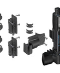 Heavy Duty Magnetic Fence Latch For Backyard Chain Link Gates with installation parts and rekeyable lock design.