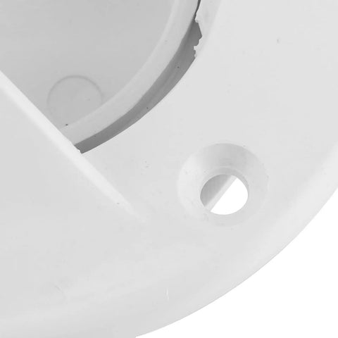 Close-up of nylon Transom Drain Scupper Valve And Deck Mount Bung Stopper Marine Boat Accessory showing mounting hole