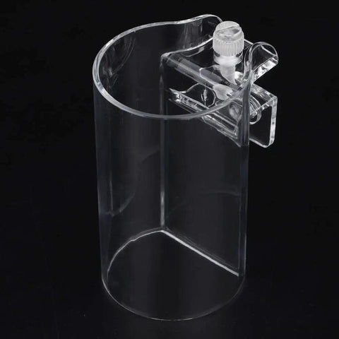 Pssopp Aquarium Fish Feeder Floating Food Control Station Clear Acrylic Screw Mounted Transparent Dish Keeps Flake Food Gathered In One Place Reducing Tank Mess And Supporting Cleaner Water For Happy Pets
