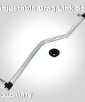 Left Hand Steering Drag Link For Riding Mowers And Lawn Tractors With Rubber Dust Cap, Compatible With Husqvarna 194740 532194740 597047801 597047802 Rotary 15428 Poulan Pro PB Series Craftsman Sears WeedEater Replacement Part, adjustable steel rod