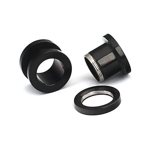 16 Piece Surgical Steel Ear Expander Kit With Black Plated Tunnel Plugs 14G To 00G (1.6mm-10mm) Antiallergenic Gauge Set For Piercing Includes 2 Pairs Of Each Size Comfortable And Durable