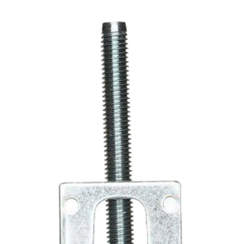 Close-up of adjustable furniture feet kit bolt and bracket for home use, part of 8 heavy duty table leg levelers for uneven floors.