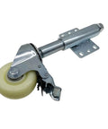 Tough As Nails Heavy Duty Spring Loaded 3 Inch Gate Casters With Brake Smooth Glide Swivel Rubber Wheels for yard fence access