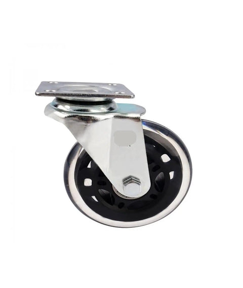 3 Inch PU Stem Casters Universal Polyurethane Wheels For Office Furniture Black Heavy Duty Swivel Casters For Desks Chairs And Cabinets