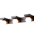 Lit Bath Wall Light With Three Flame Glass Lampshade G9 Cabinet Chandeliers For Bathroom, modern iron construction.