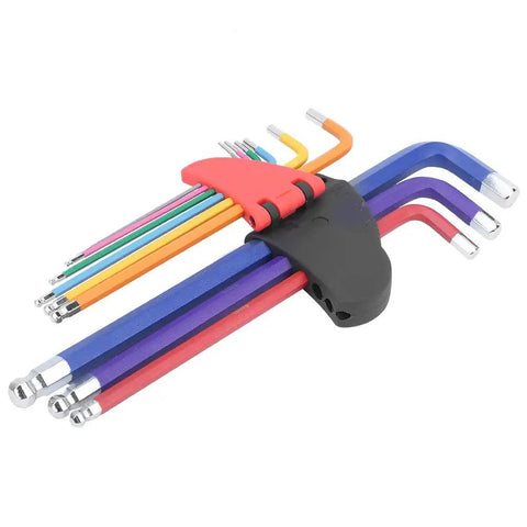Get Your Car Running Smooth With This 9pc Flat End Hex Key Set Built From Tough Chrome Vanadium Steel. These Deep Screw Socket Wrenches Are Hard As Nails At Hrc56 And Ready To Crush Any Heavy Duty Maintenance Job You Throw At Them Without Breaking Or. 9pc colored CRV hex key set with holder