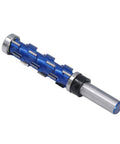Heavy Duty Tungsten Steel Double Bearing Router Bit For Woodworking Trim Tool showing blue body and 1/2 inch shank for precision woodworking.