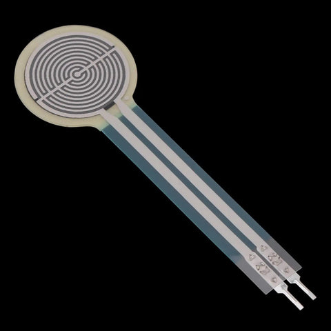 FSR402 Thin Film Pressure Sensor For Arduino And DIY Projects, Force Sensitive Resistor 0g To 10kg Range, Long Tail Flexible Cable, Easy Hookup For Precise Force Measurement In Industrial And Hobby Kits, round sensor with long flexible tail