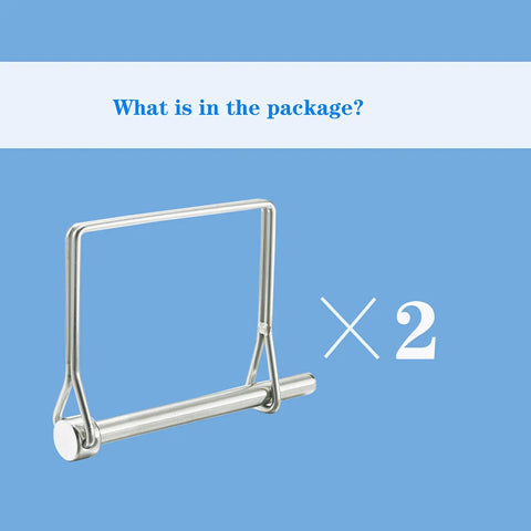 Beefy Heavy Duty Safety Coupler Pin One Quarter Inch Diameter 2.756 Inch Length 316 Stainless Steel Wire Lock Pin Shaft Locking Pin 2 Pack Rust Resistant Marine Grade Quick Release Pin for Equipment, 2 pack