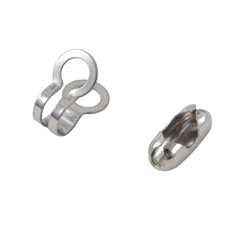 Close-up of stainless steel connectors for 120 Inch Beaded Ball Pull Chain Extension For Roller Shades