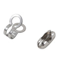 Close-up of connectors for 197 Inch Beaded Ball Pull Chain Extension For Roller Shades, Durable Stainless Steel Bead Chain Extender With 10 Connectors, 4.5mm, Silver