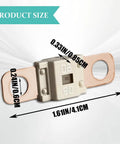 Heavy Duty 80 Amp Bolt On Fuses 3 Pack Copper Plated Terminals dimensions showing size and bolt holes for trucks, RVs, and golf carts.