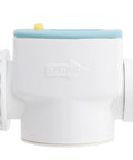 Reversed Display Water Flow Meter For Garden Hose See Gallons In Real Time Easy To Attach Tracks Single Use And Total Water Use on white plastic body
