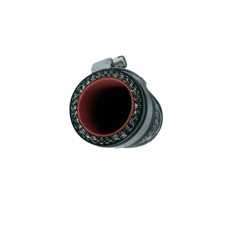 Top view of 1 Inch ID High Temp 4 Ply Reinforced Silicone Hose Cap With Stainless Steel Clamp For Turbo Bypass Valve Vacuum Throttle Body Water Port Heater Core Leak Repair.