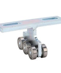 Pro Level Electric 6 Wheel Track Roller For 1 5/8 Metal Studs Quick Install Glide Mechanism metal roller with six casters.