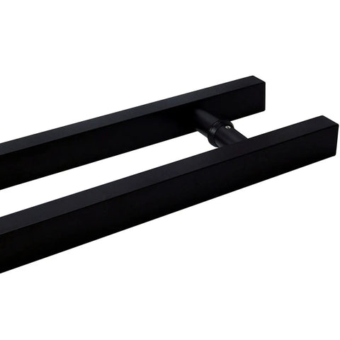 Beefy Black Stainless Steel Door Hardware Set With Square Tube Handle For Glass And Wood Doors Including Push Pull Sliding And Barn Doors