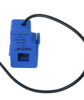 SCT-013 Blue Non Invasive AC Current Sensor With Split Core Clamp And One Meter Wire, showing the clamp and wire.