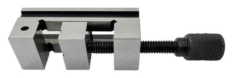 Premium Steel Precision Milling Machine Vise For Inspection And Grinding Operations Featuring constant clamping stability, showing 25mm jaws and threaded handle.