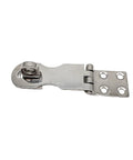 Marine Grade Stainless Steel Door Hasp Locking With Turning Eye Mount For Boats And Cabins, Heavy Duty And Corrosion Resistant Deck Hardware, Quick Install, Dockside Ready Boat Security Locking Hasp on white background